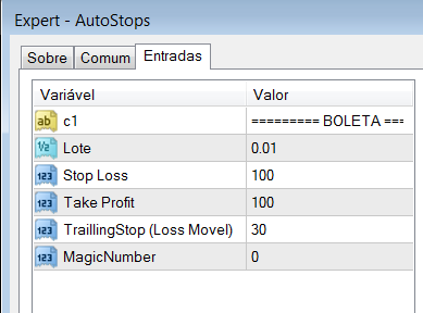 stops automáticos no metatrader